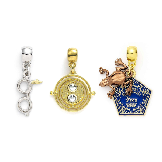 Harry Potter Charm Set - Chocolate Frog, Time Turner, Glasses And Lightning Bolt