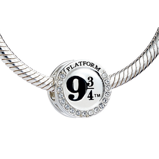 Harry Potter Platform 9 ¾ Charm Bead - Sterling Silver With Crystals