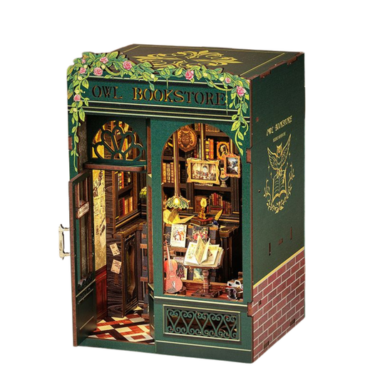 DIY Book Nook Kit - Owl Bookstore