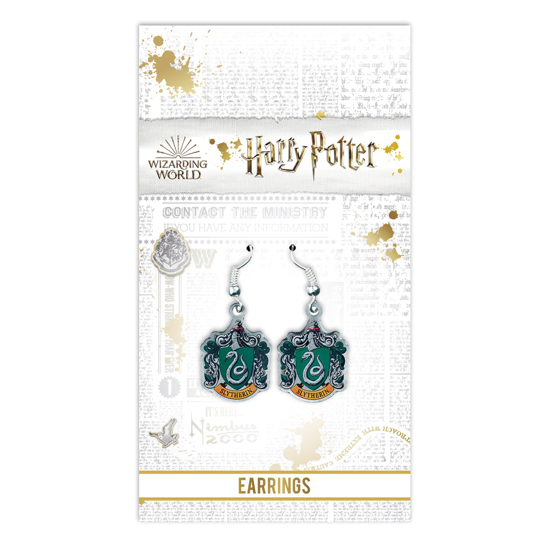 Harry Potter Hogwarts House Crest Drop Earrings