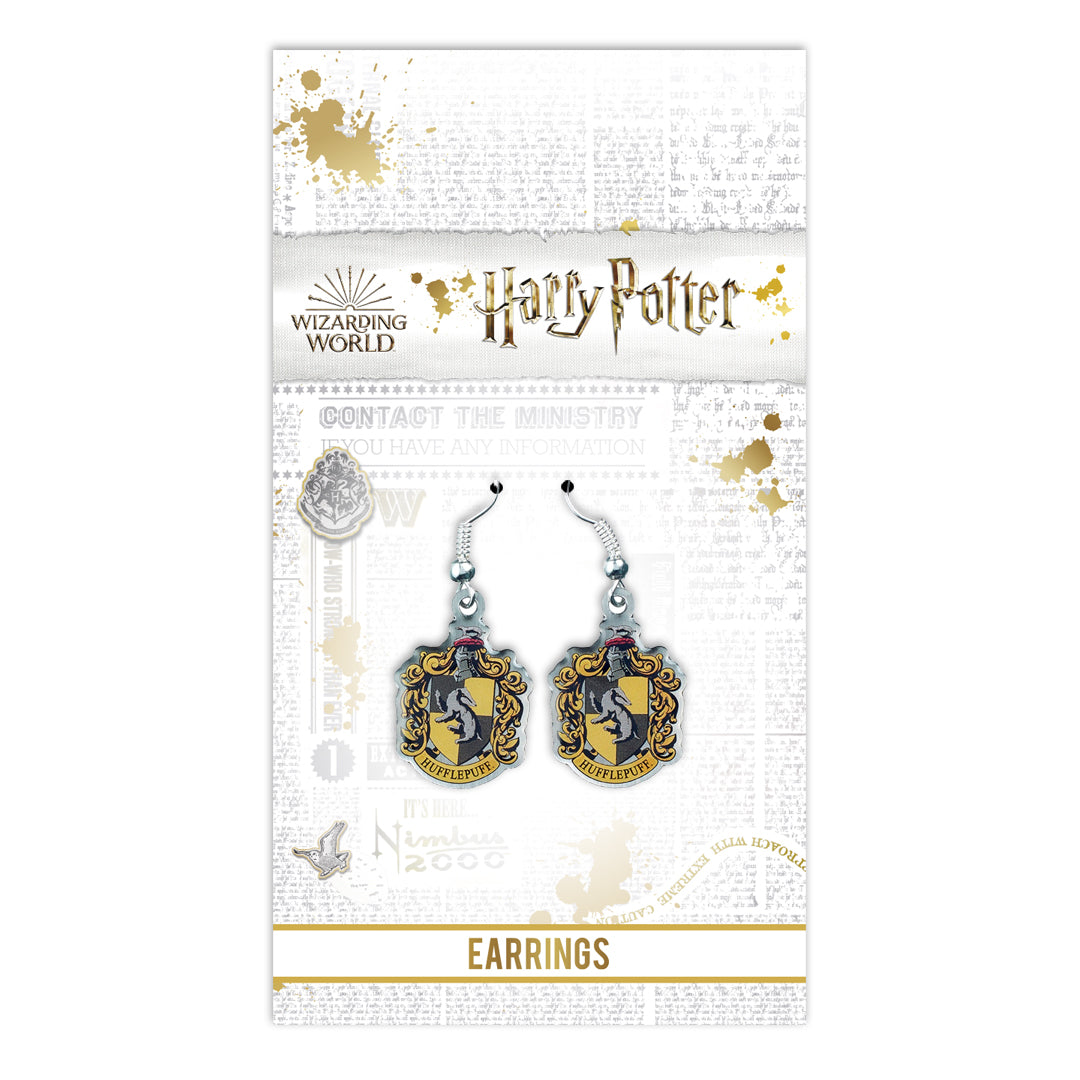 Harry Potter Hogwarts House Crest Drop Earrings