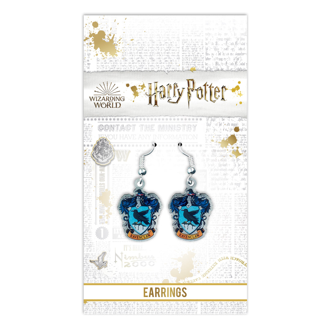 Harry Potter Hogwarts House Crest Drop Earrings