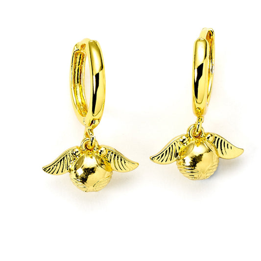 Harry Potter Gold Golden Snitch Huggie Earrings