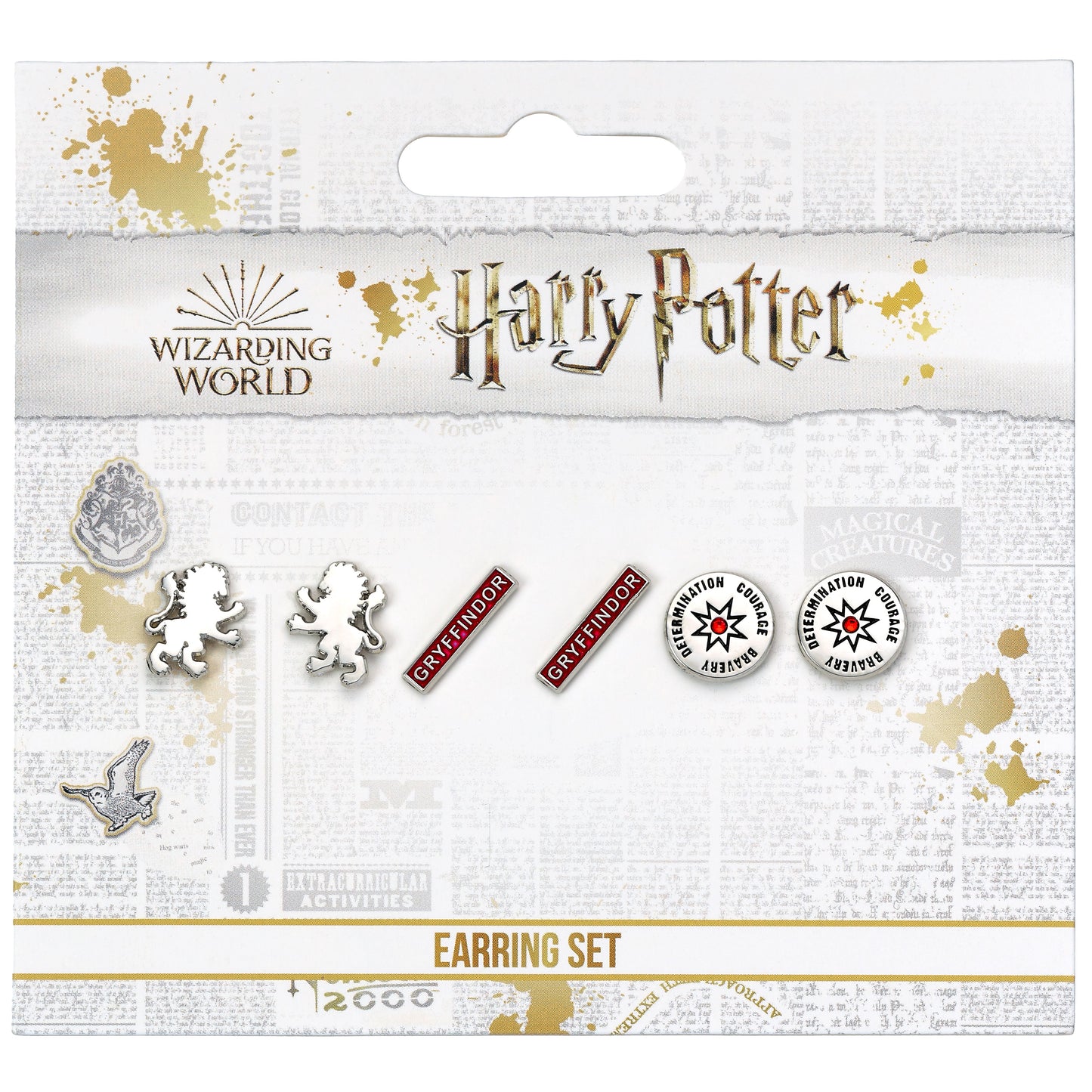 Harry Potter Hogwarts House Stud Earring Set Of 3