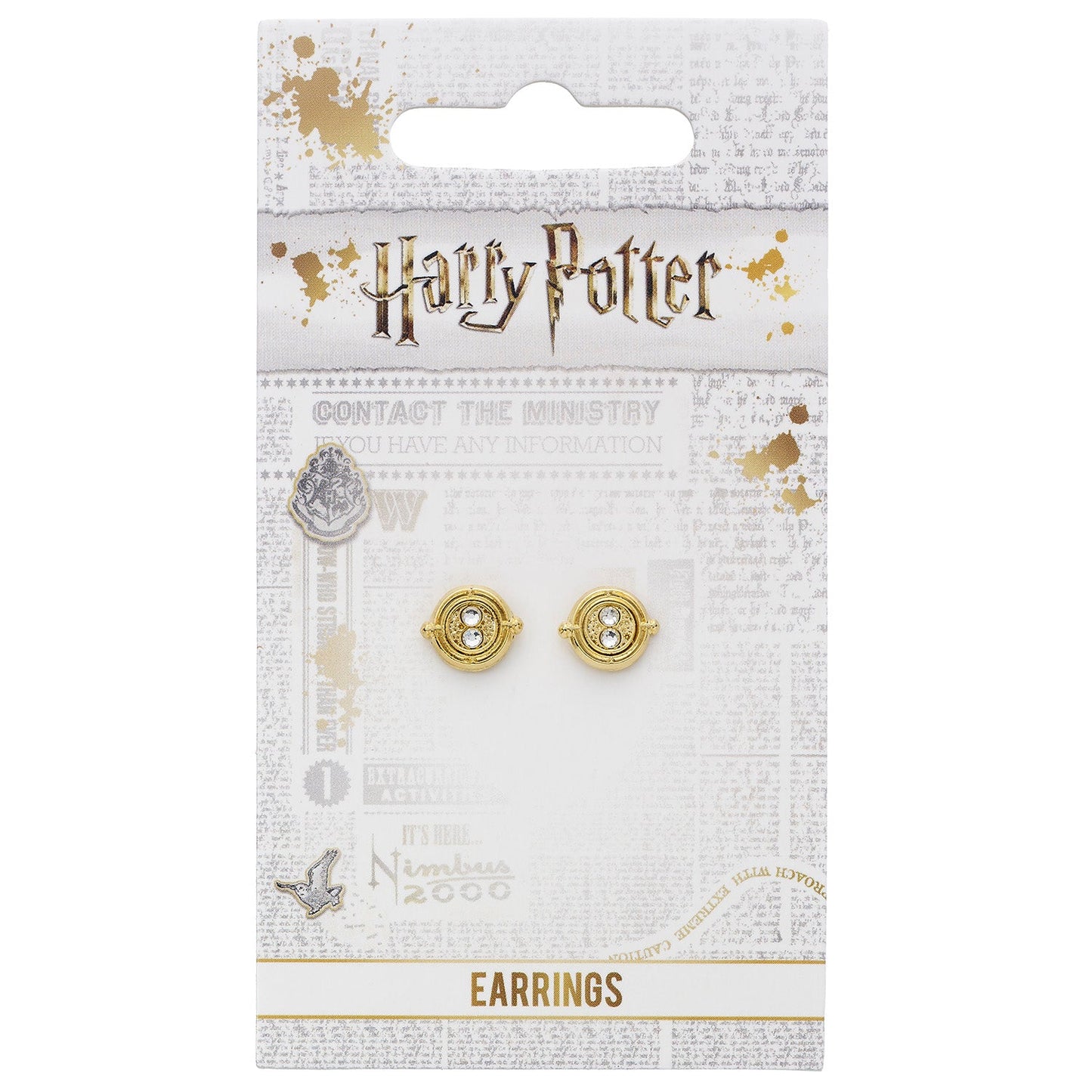 Harry Potter Gold Time Turner Stud Earrings