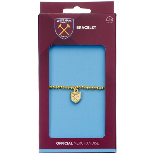 West Ham Football Club Crest Ball Bead Bracelet