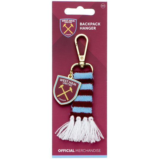 West Ham Football Club Scarf And Crest Back Pack Hanger