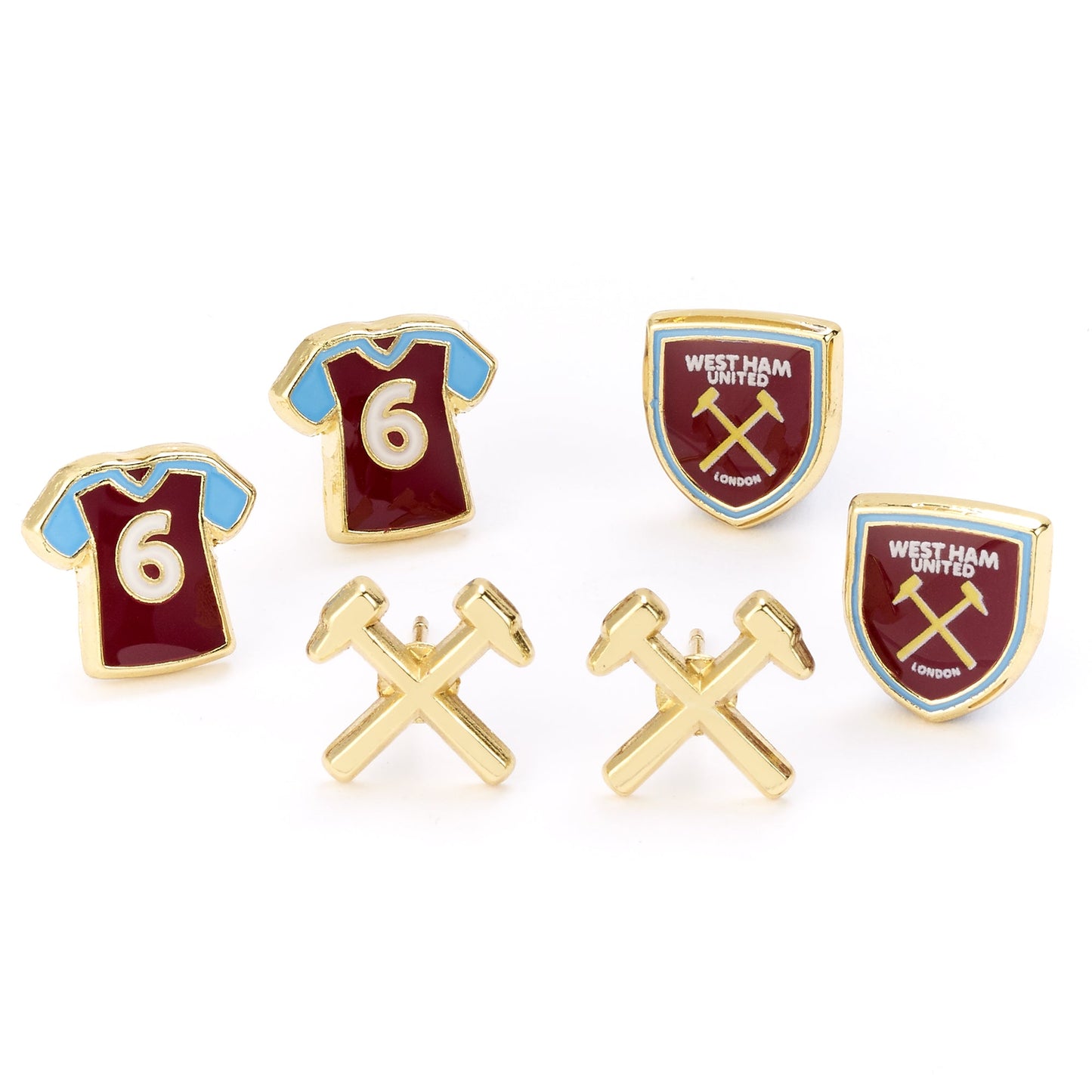 West Ham Football Club Stud Earring Set