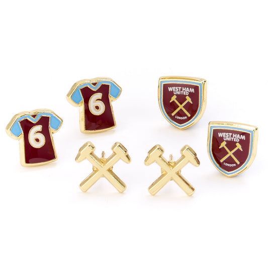 West Ham Football Club Stud Earring Set