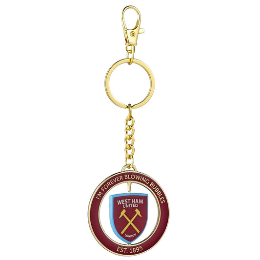 West Ham Football Club Spinning "I'm Forever Blowing Bubbles" Keyring