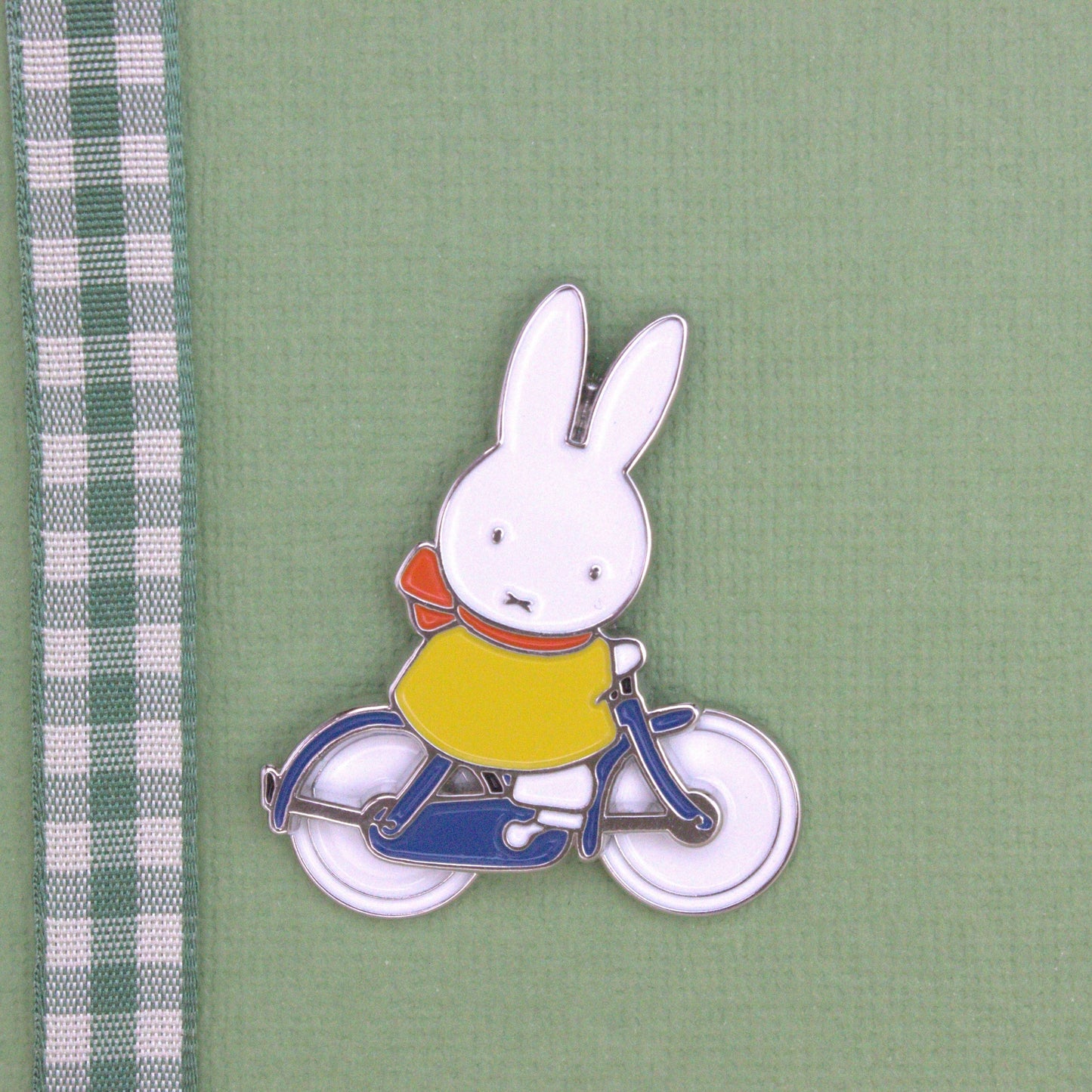 Miffy Spinning Wheels Bike Pin Badge