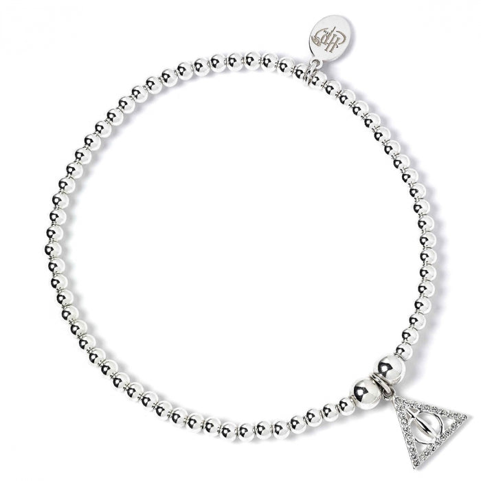 Harry Potter Deathly Hallows Ball Bead Bracelet - Sterling Silver With Crystals