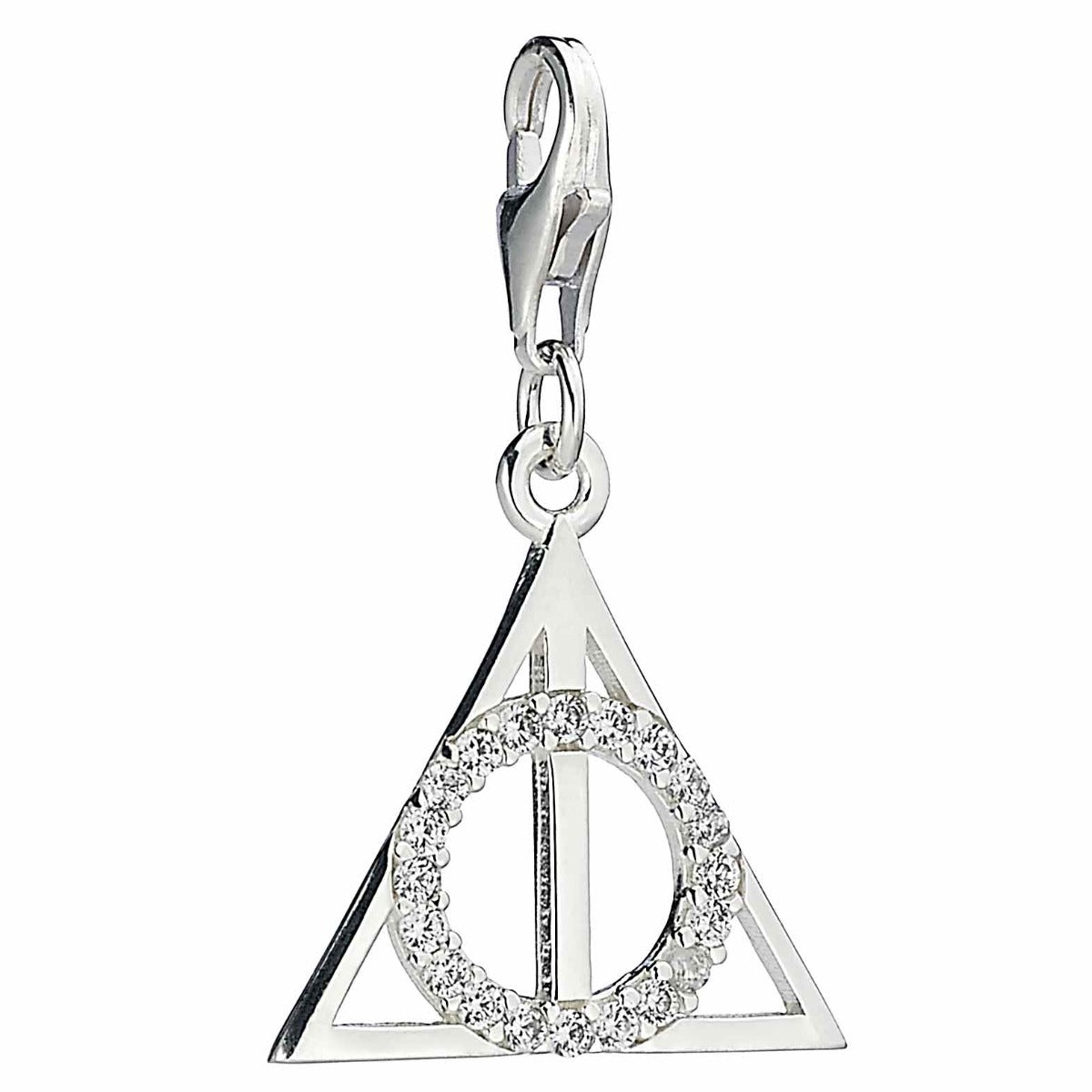 Harry Potter Deathly Hallows Charm - Sterling Silver With Crystals