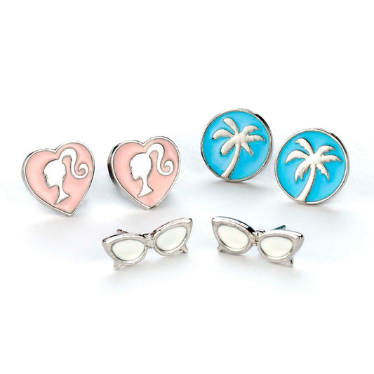 Barbie Set Of Three Stud Earrings