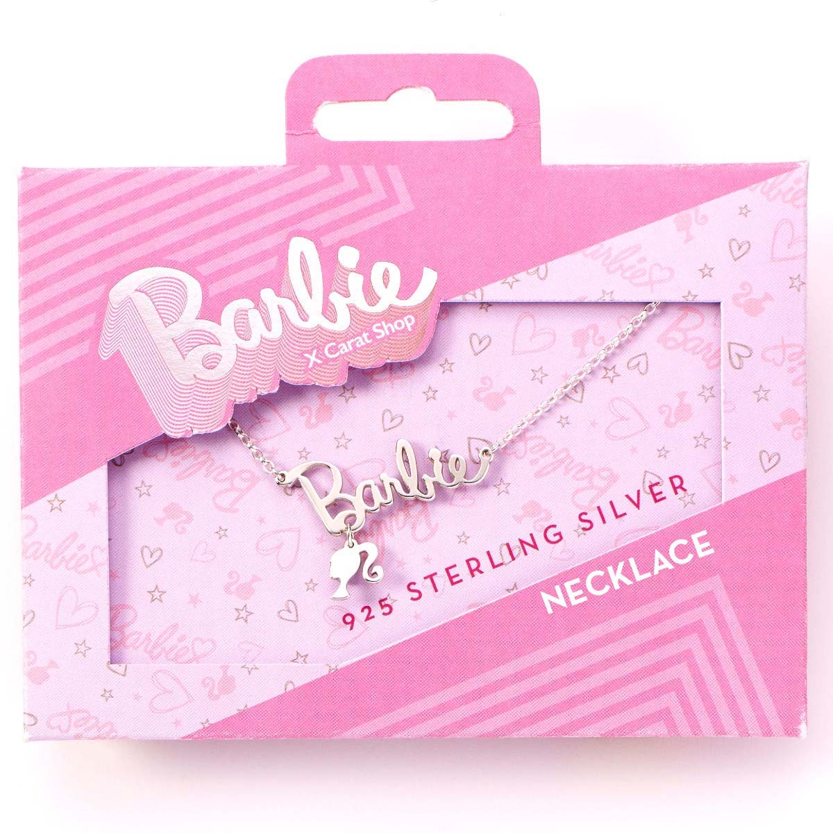 Barbie Logo And Silhouette Necklace - Sterling Silver