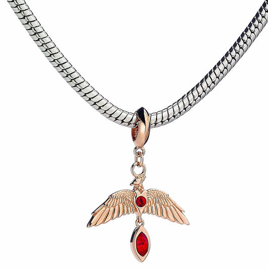 Harry Potter Fawkes Charm - Sterling Silver With Crystals