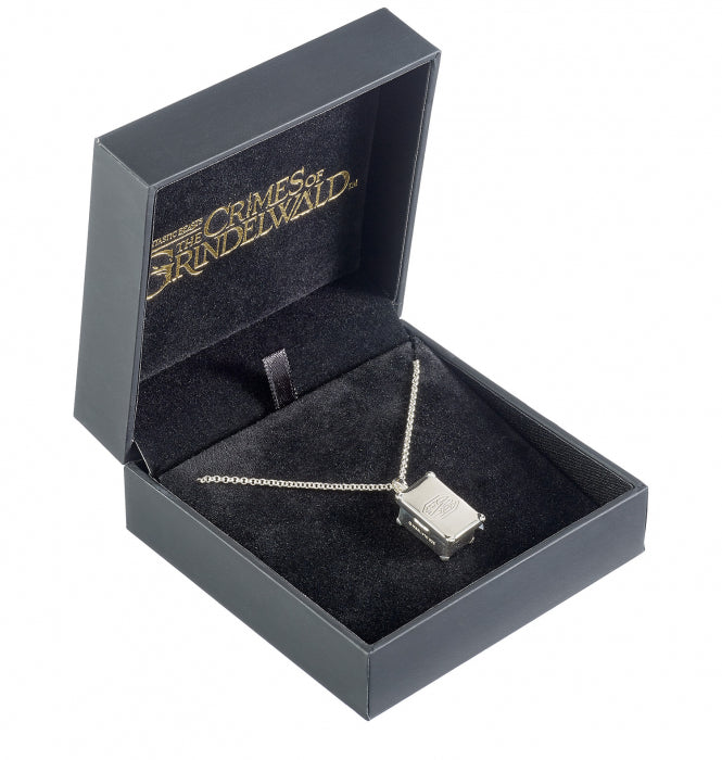 Fantastic Beasts Newt Scamander Suitcase Locket with Niffler Inside - Sterling Silver