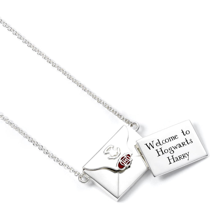 Harry Potter Acceptance Letter Necklace in Opening Envelope - Sterling Silver