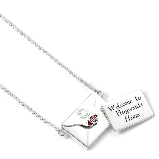 Harry Potter Acceptance Letter Necklace in Opening Envelope - Sterling Silver