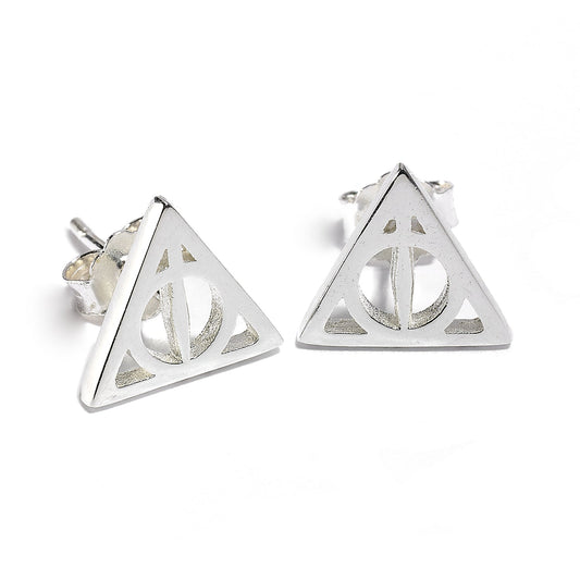 Harry Potter Deathly Hallows Stud Earrings - Sterling Silver