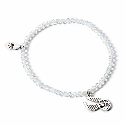 Harry Potter Golden Snitch Opal Crystal Bracelet - Sterling Silver
