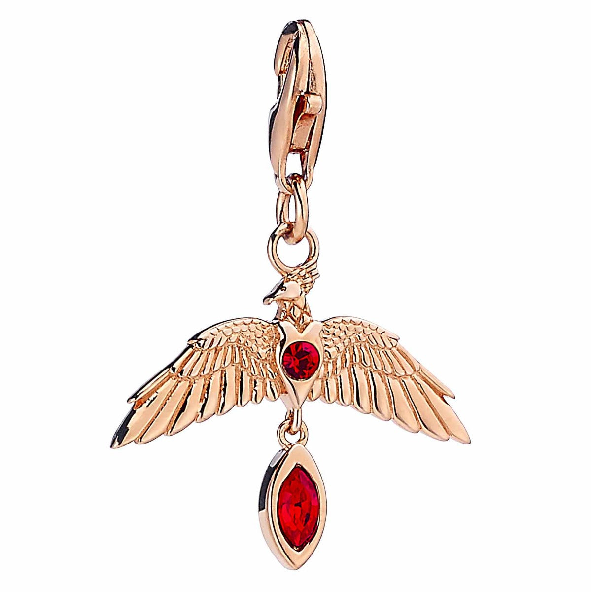 Harry Potter Fawkes Charm - Sterling Silver With Crystals