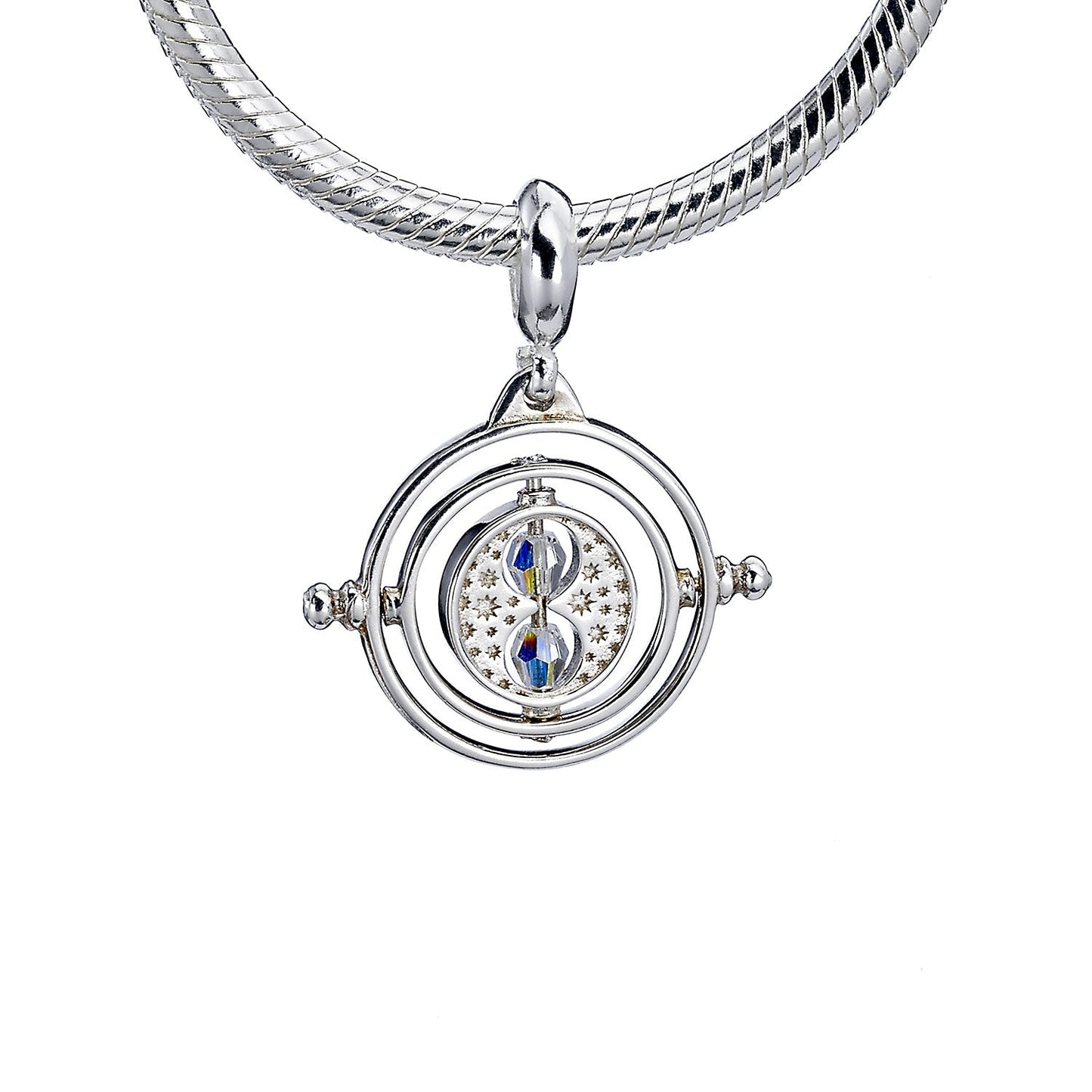 Harry Potter Time Turner Charm - Sterling Silver With Crystals
