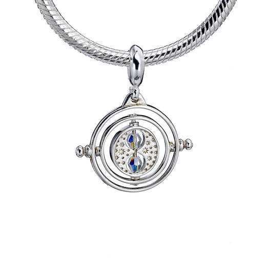 Harry Potter Time Turner Charm - Sterling Silver With Crystals