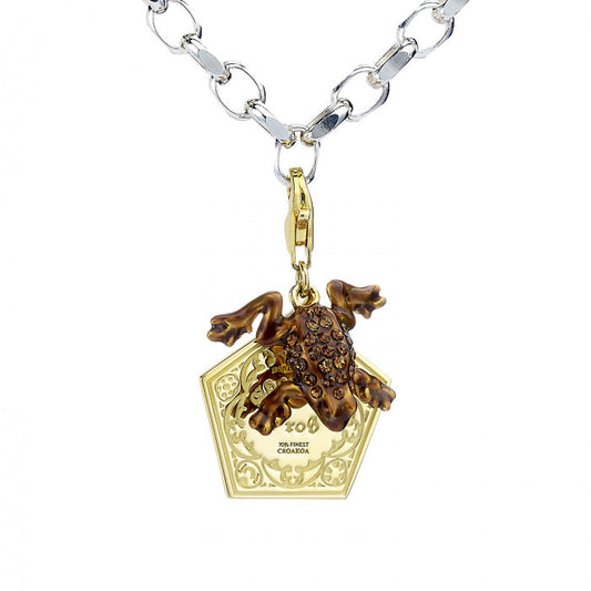 Harry Potter Chocolate Frog Charm - Sterling Silver With Crystals