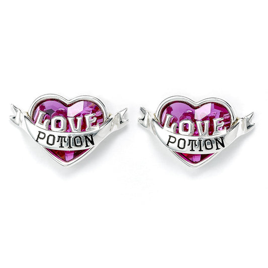 Harry Potter Love Potion Stud Earrings - Sterling Silver With Crystals