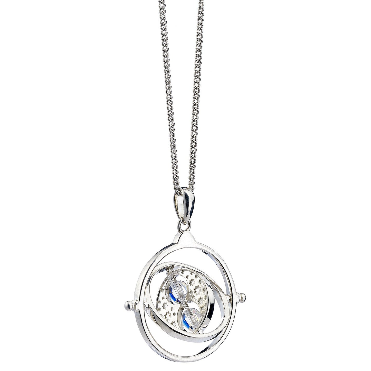 Harry Potter Time Turner Necklace - Sterling Silver With Crystals