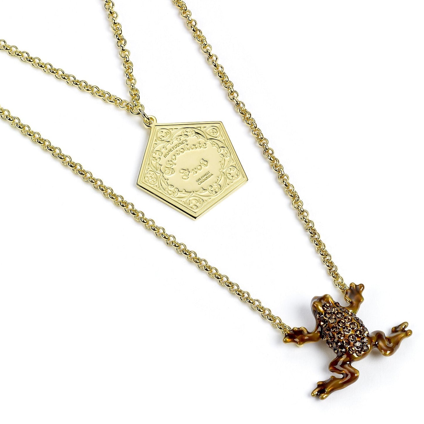 Harry Potter Chocolate Frog Necklace - Sterling Silver With Crystals