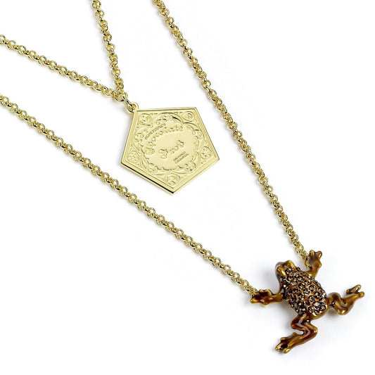 Harry Potter Chocolate Frog Necklace - Sterling Silver With Crystals