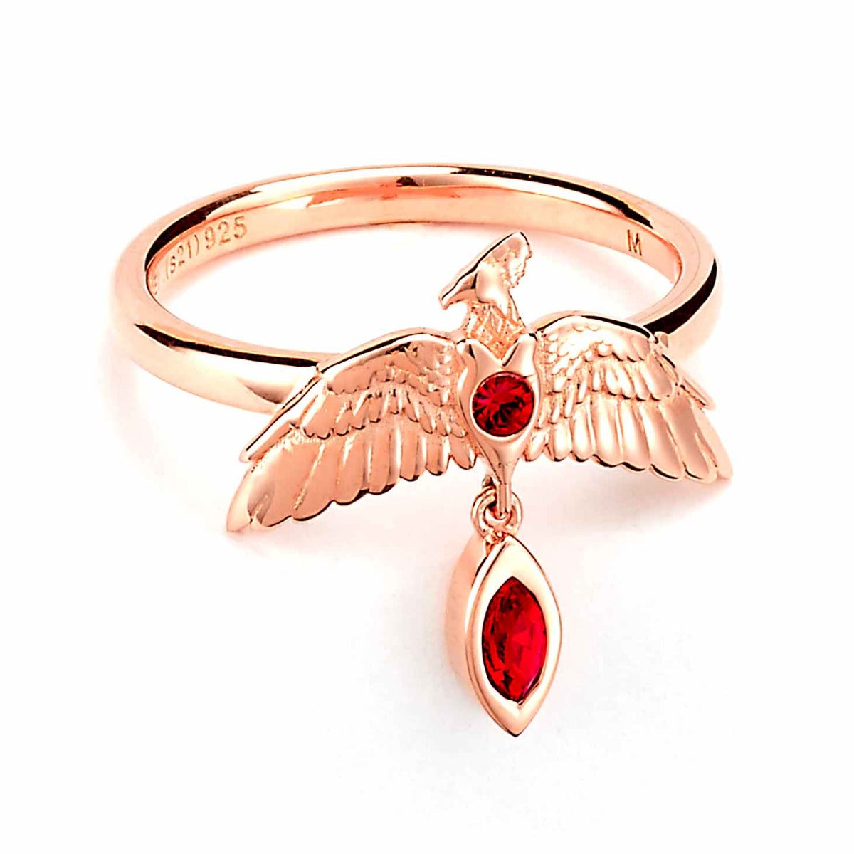 Harry Potter Fawkes Ring - Sterling Silver With Crystals