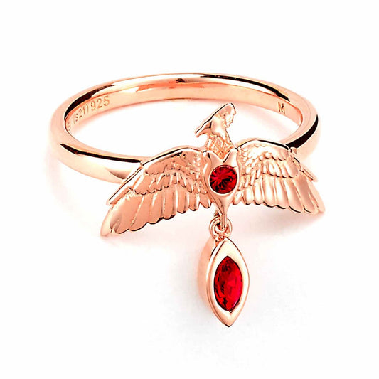 Harry Potter Fawkes Ring - Sterling Silver With Crystals