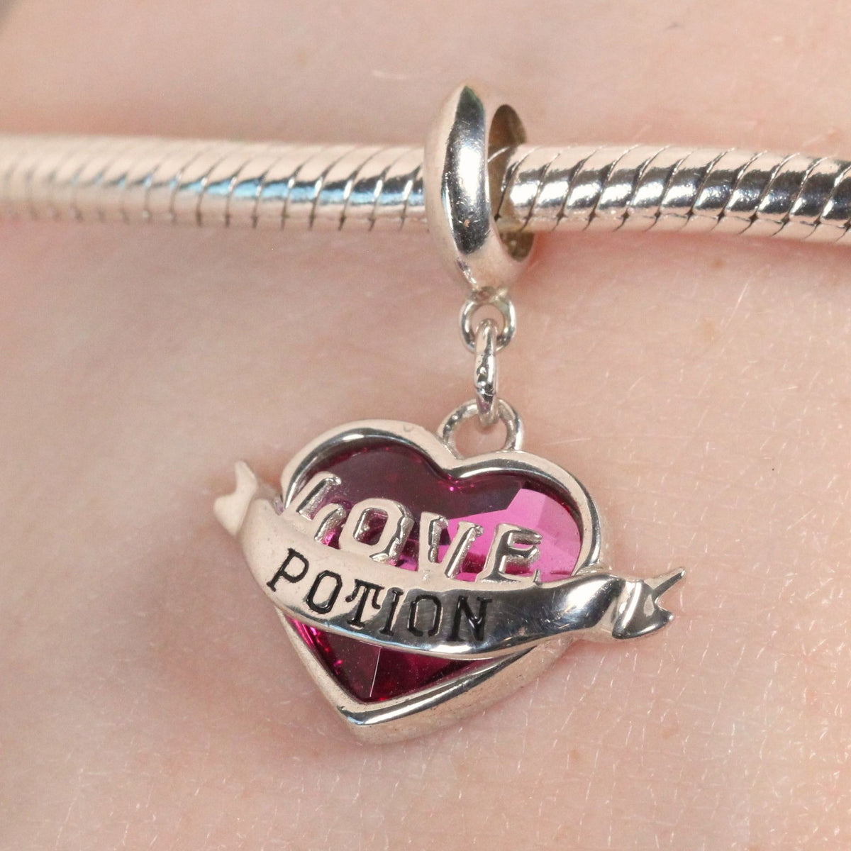 Harry Potter Love Potion Charm - Sterling Silver With Crystals
