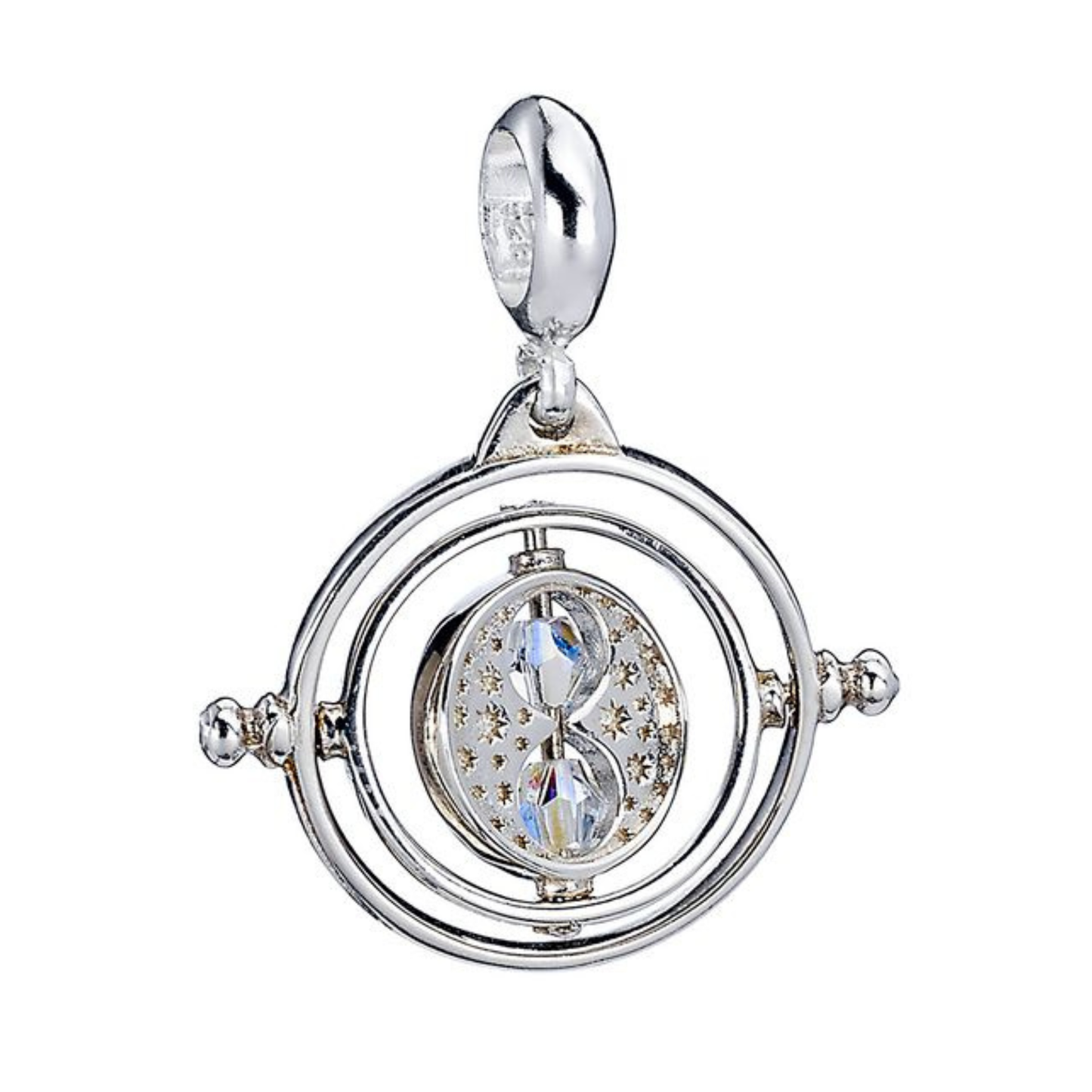 Harry Potter Time Turner Charm - Sterling Silver With Crystals