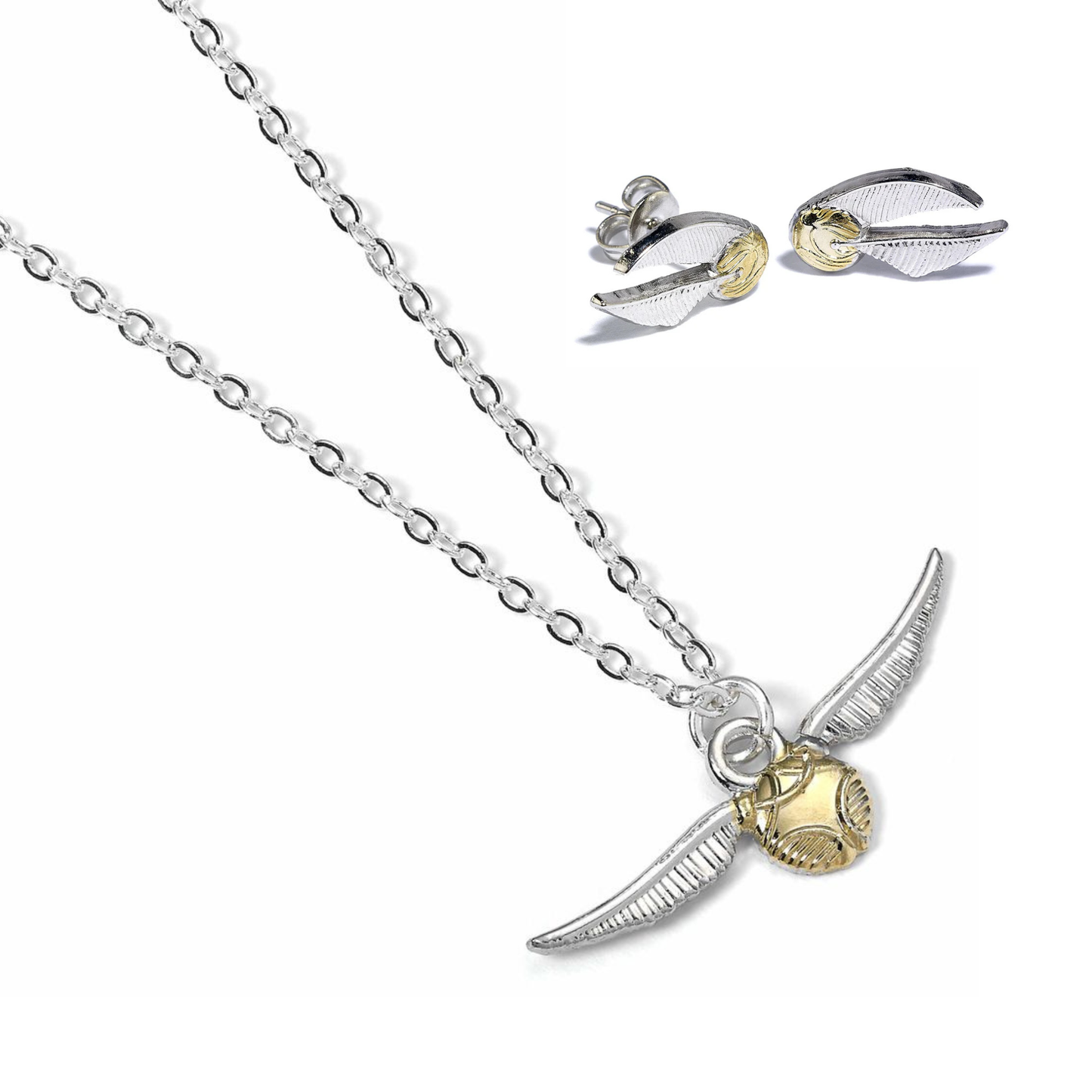 Harry Potter Gift Set With Golden Snitch Necklace And Earrings