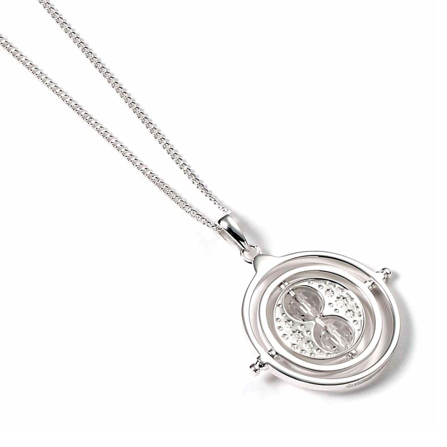 Harry Potter Time Turner Necklace - Sterling Silver With Crystals