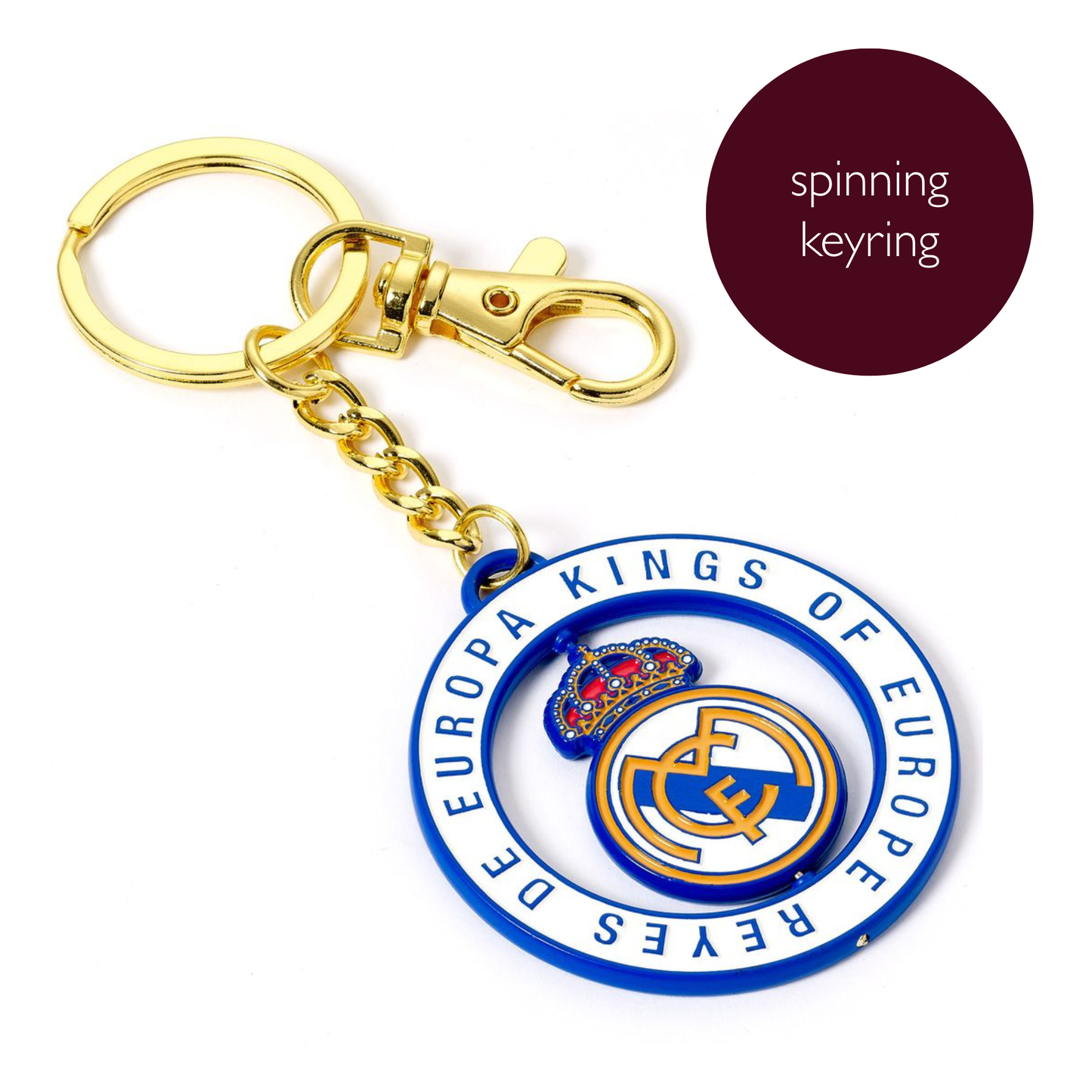 Real Madrid Football Club Spinning Keyring