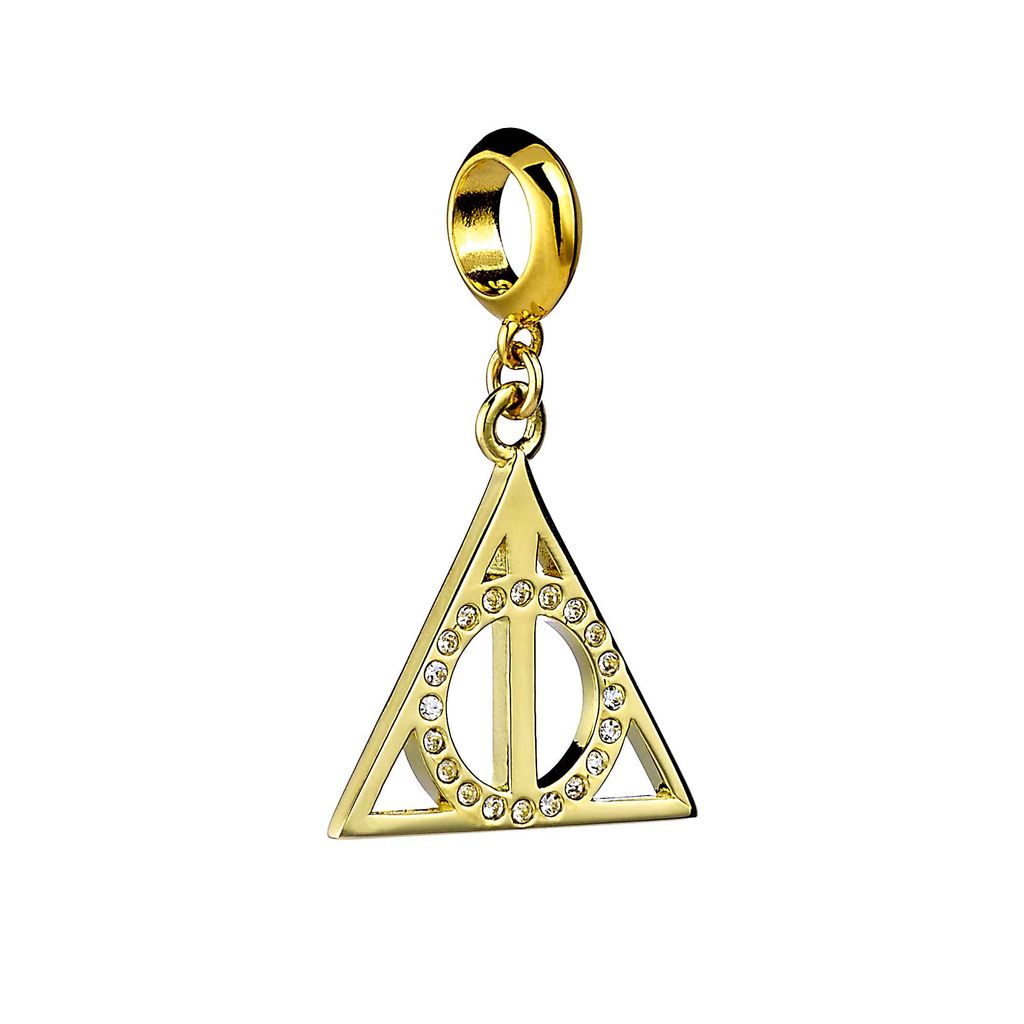 Harry Potter Gold Deathly Hallows Charm - Sterling Silver