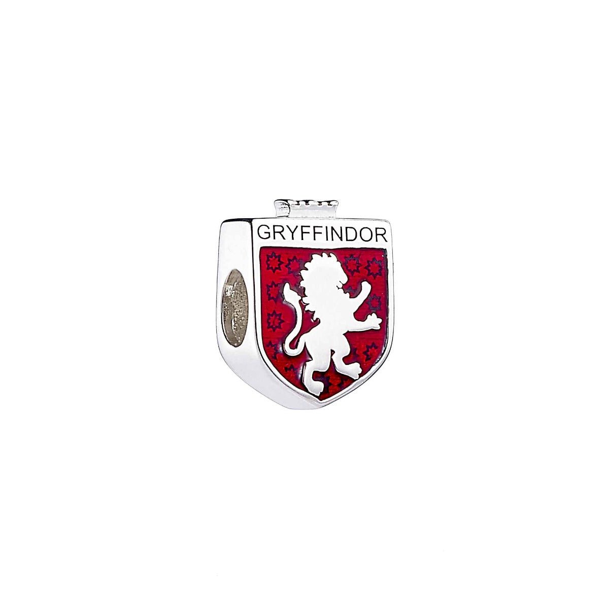 Harry Potter Hogwarts House Shield Spacer Bead - Sterling Silver