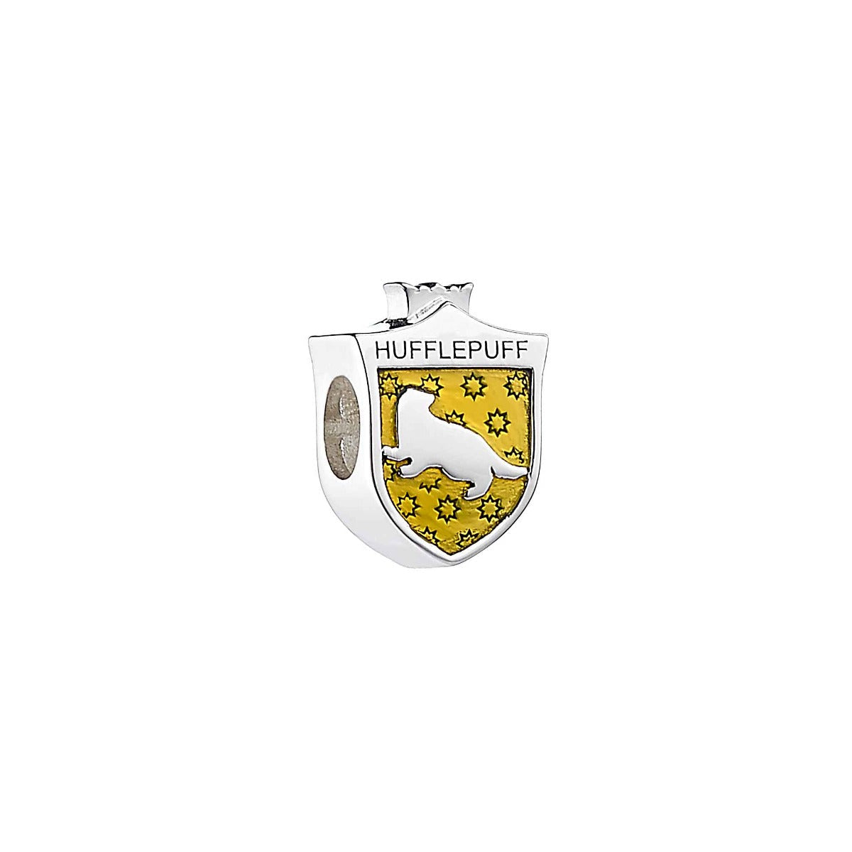Harry Potter Hogwarts House Shield Spacer Bead - Sterling Silver