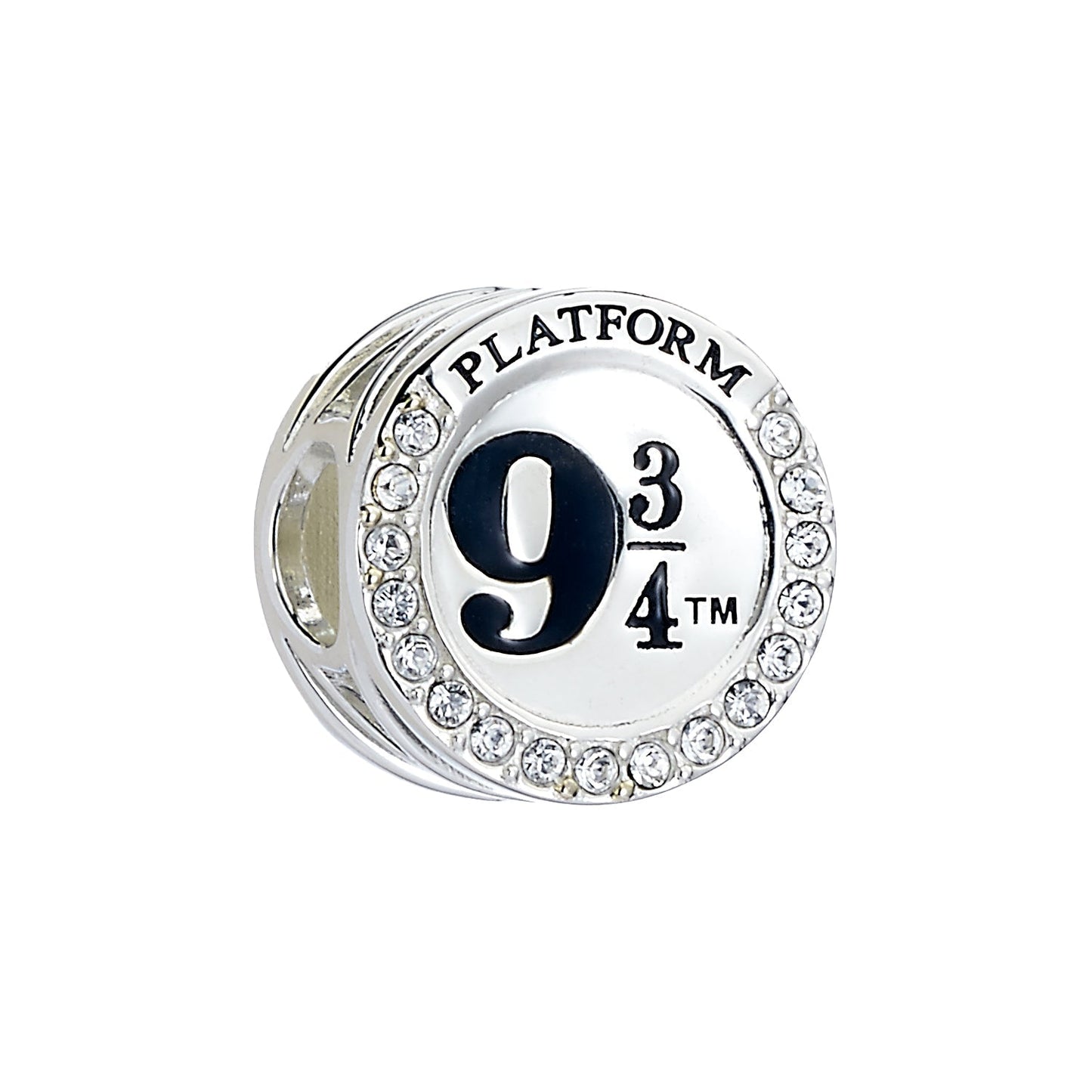 Harry Potter Platform 9 ¾ Charm Bead - Sterling Silver With Crystals