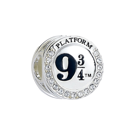 Harry Potter Platform 9 ¾ Charm Bead - Sterling Silver With Crystals