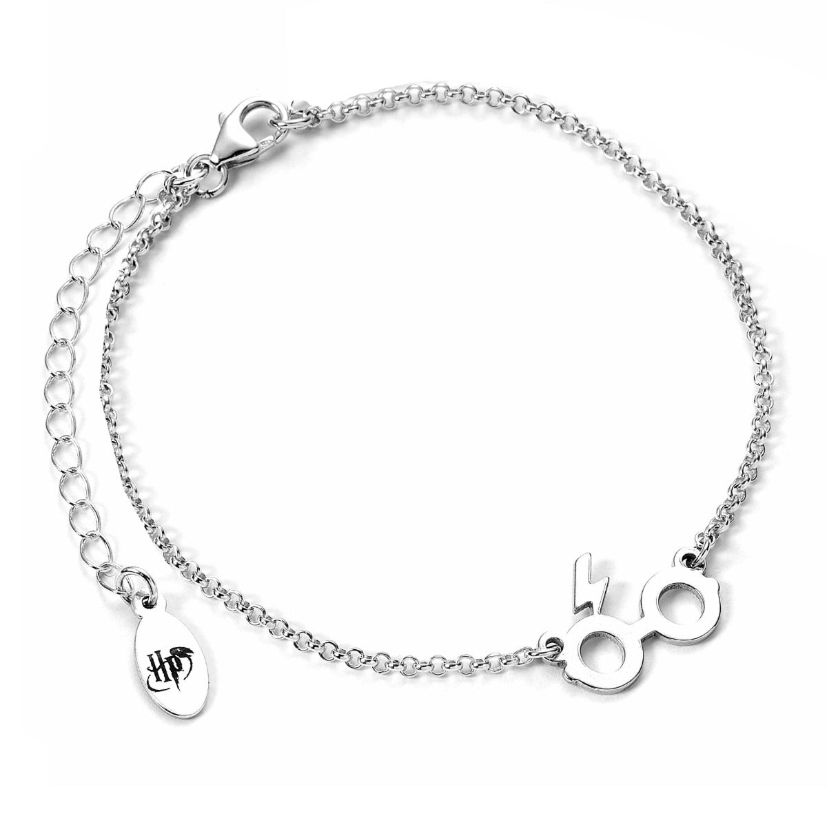 Harry Potter Glasses And Lightning Bolt Bracelet - Sterling Silver