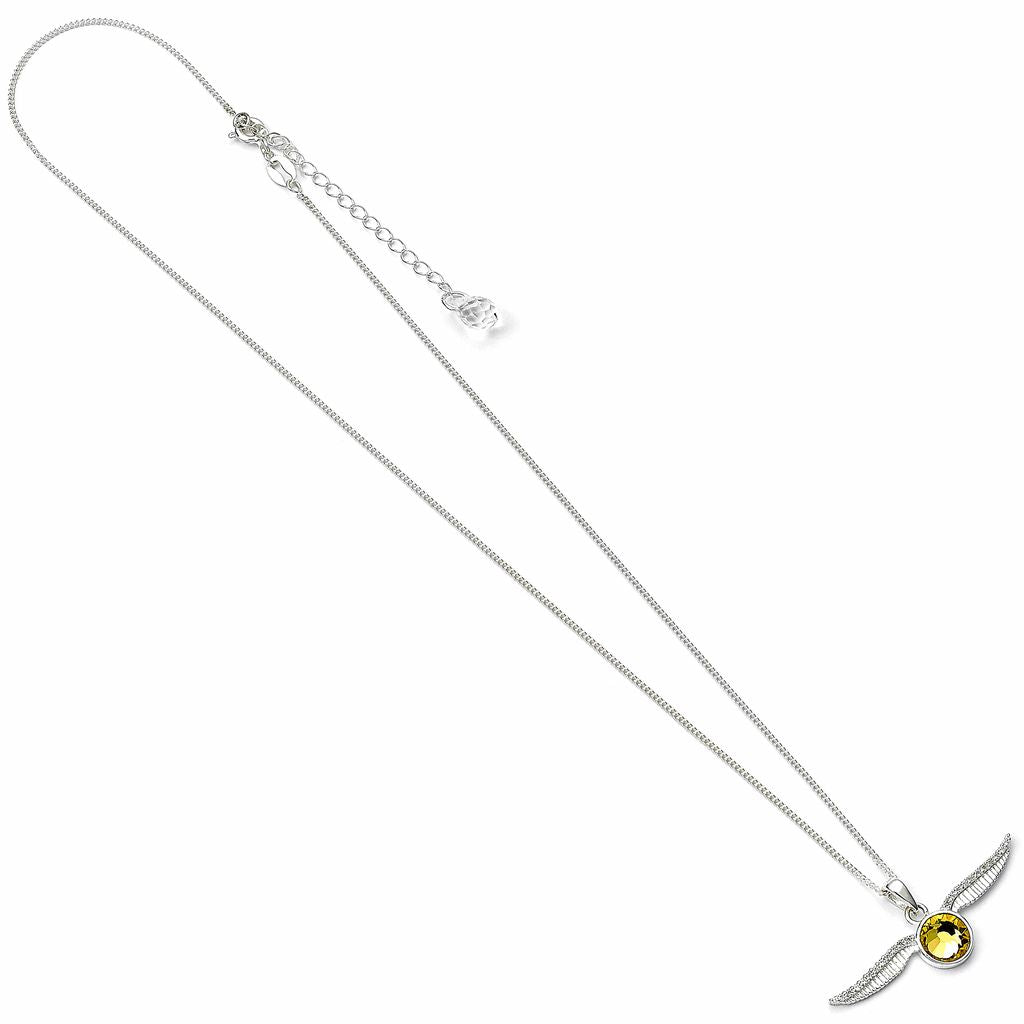 Harry Potter Golden Snitch Necklace - Sterling Silver With Crystals