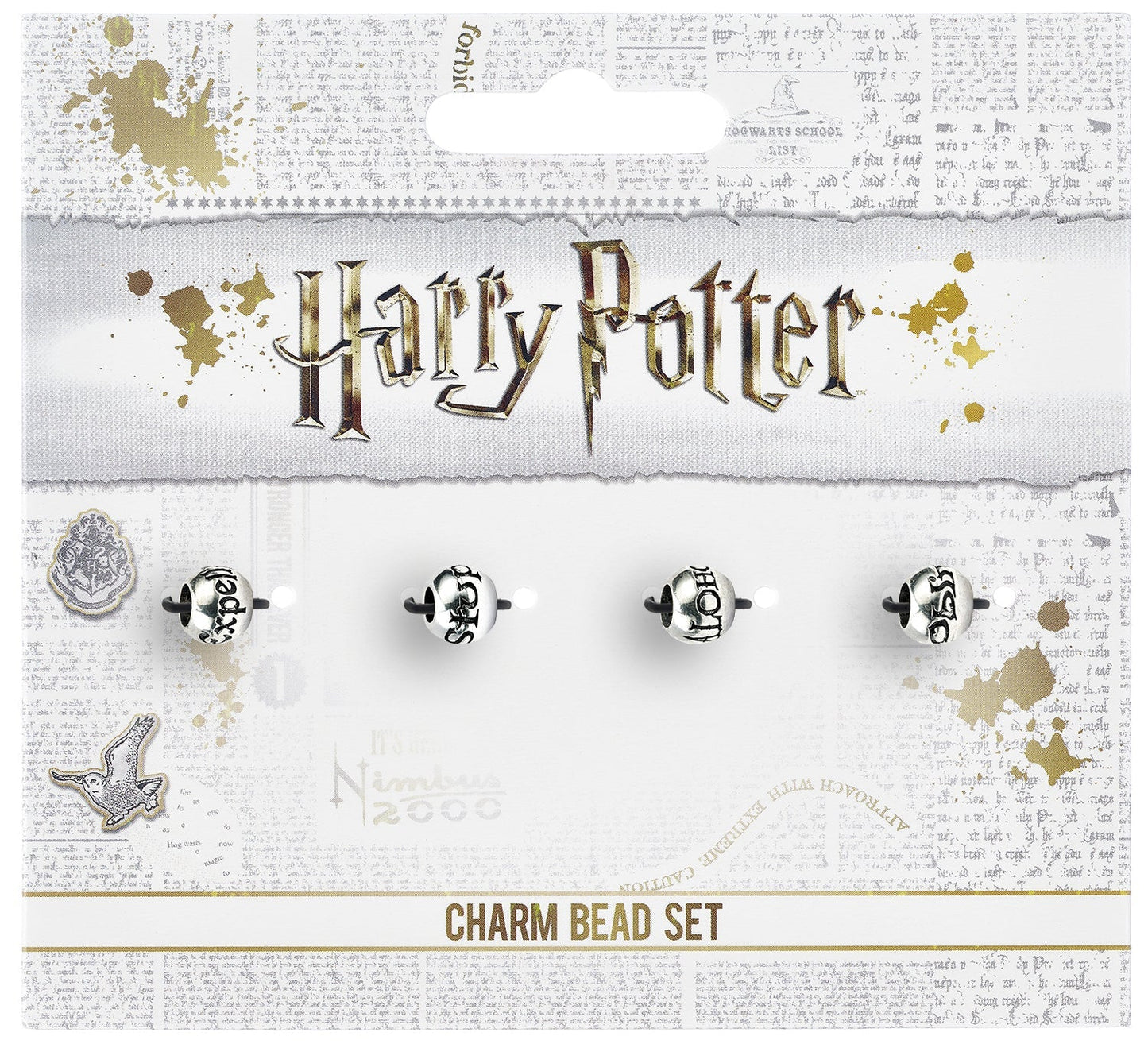 Harry Potter Charm Bead Set - 4 Spell Beads
