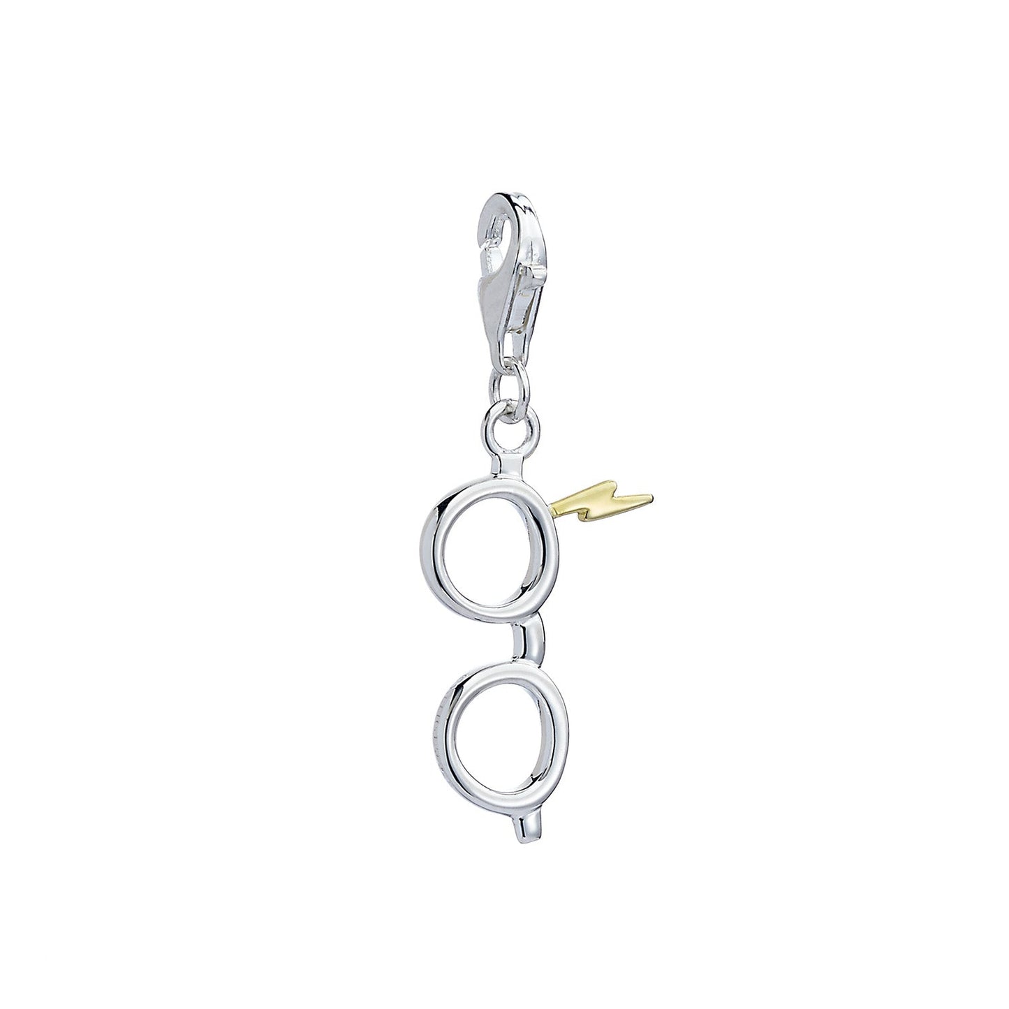 Harry Potter Lightning Bolt And Glasses Charm - Sterling Silver