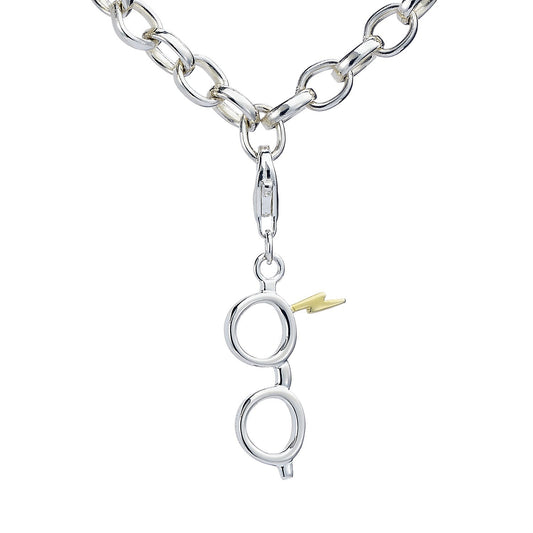 Harry Potter Lightning Bolt And Glasses Charm - Sterling Silver